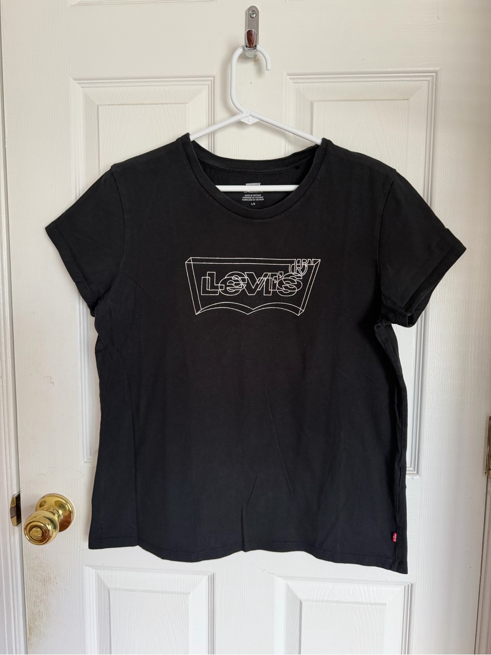 Levi's Black Crewneck Tee with Subtle Logo